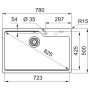 Кухонная мойка Franke Urban UBG 610-78 (114.0574.962) серый камень