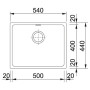 Кухонная мойка Franke Kubus KBG 110-50 (125.0575.040) серый камень