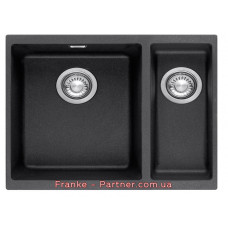 Кухонная мойка Franke Sirius SID 160 (125.0395.609) из тектонайта - монтаж под столешницу - цвет Чёрный