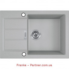 Кухонная мойка Franke Sirius 2.0 S2D 611-62 Slim (143.0631.682) из тектонайта - врезная - оборотная - цвет Серый камень (2 отверстия)