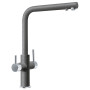 Змішувач кухонний Franke Neptune Clear Water (115.0627.653) сірий камінь