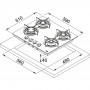 Газова варильна поверхня Franke FHCR 604 4G HE BK C