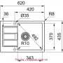 Кухонная мойка Franke Sirius 2.0 S2D 611-62 Slim (143.0631.681) из тектонайта - врезная - оборотная - цвет Белый (2 отверстия)