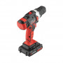 Дриль-шуруповерт акумуляторна Li-Ion 18 в, 25 Nm, 0-400 / 0-1500 об / хв, 2x2.0 Ач INTERTOOL WT-0314